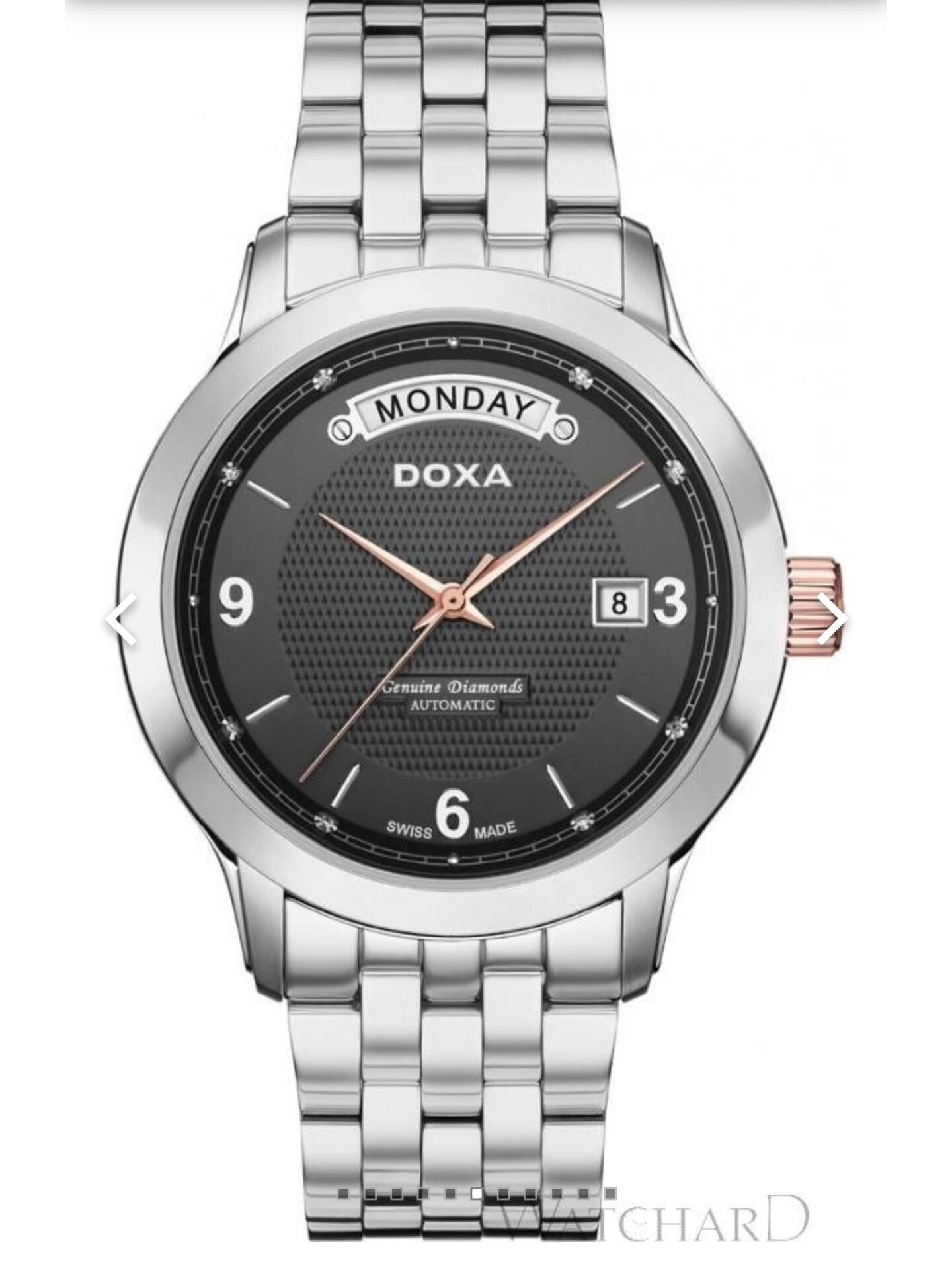 瑞士时度(doxa)瑞士手表男机械表正品 自动机械 简约表盘 钻石刻度