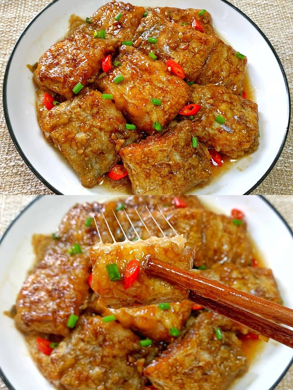 好吃的家常下饭菜红烧带鱼～入味好吃到爆 对于红烧带鱼我是没有抵抗