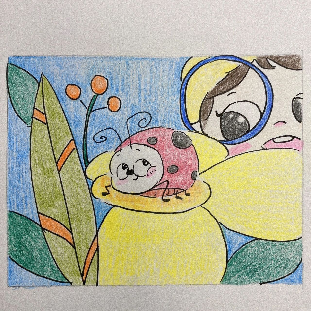 人美版一年级《我和昆虫》范画