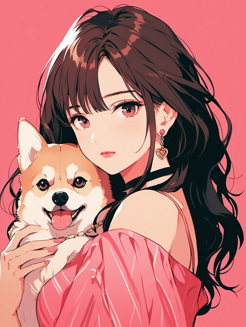 女生头像 | 抱狗狗的小姐姐