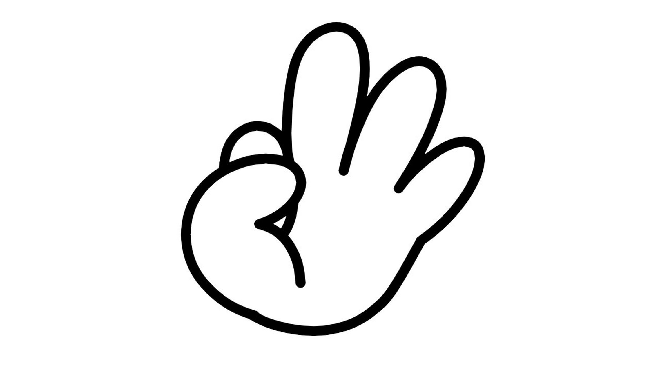 【简笔画素材分享24】不同手势代表的数字 分享9款数字手势高清线稿