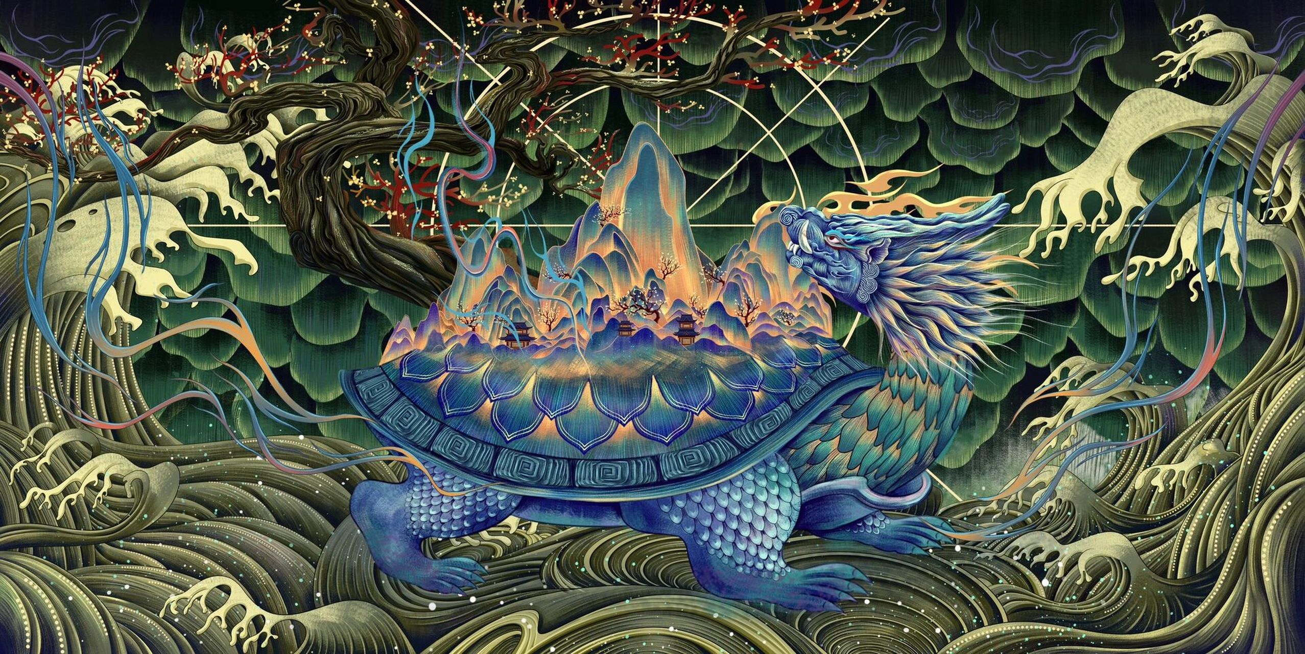 青龙,白虎,朱雀,玄武,古人眼中的四大神兽,被誉为"四灵".