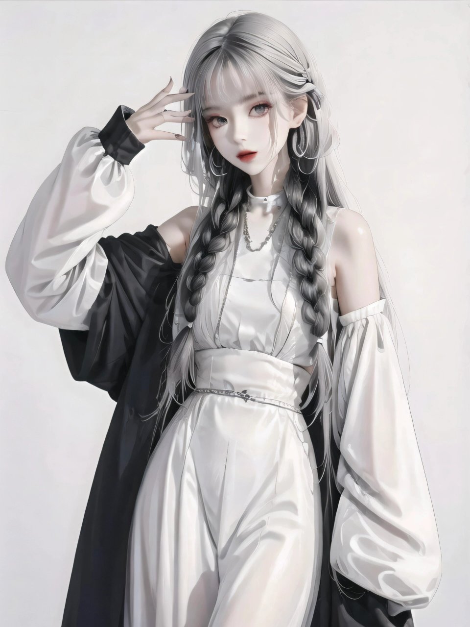 27女生头像|生人勿近风穿搭|黑白配yyds