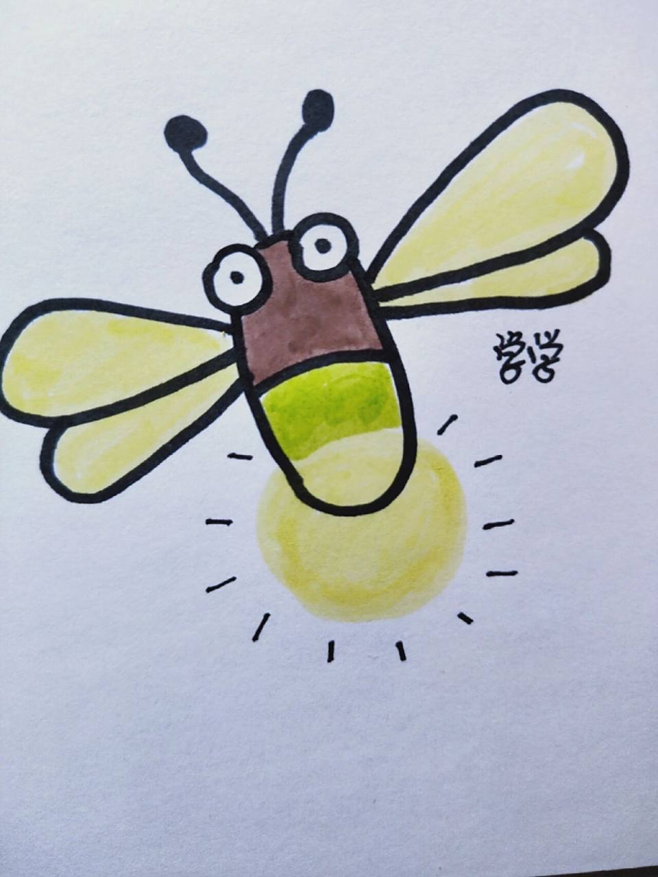 超简单简笔画6_萤火虫