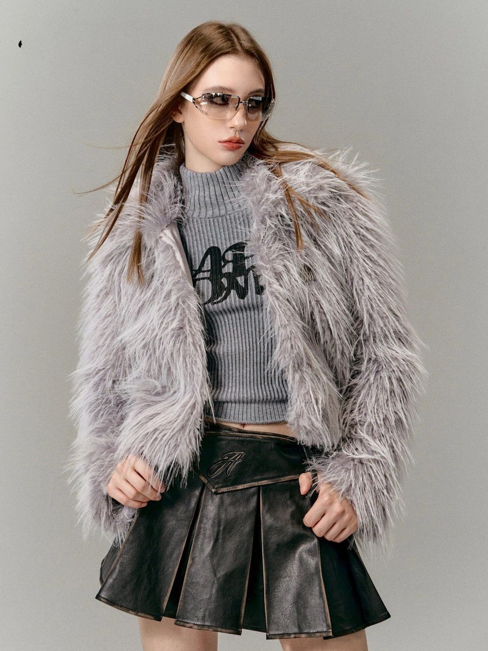 灰色皮草给的高级感07