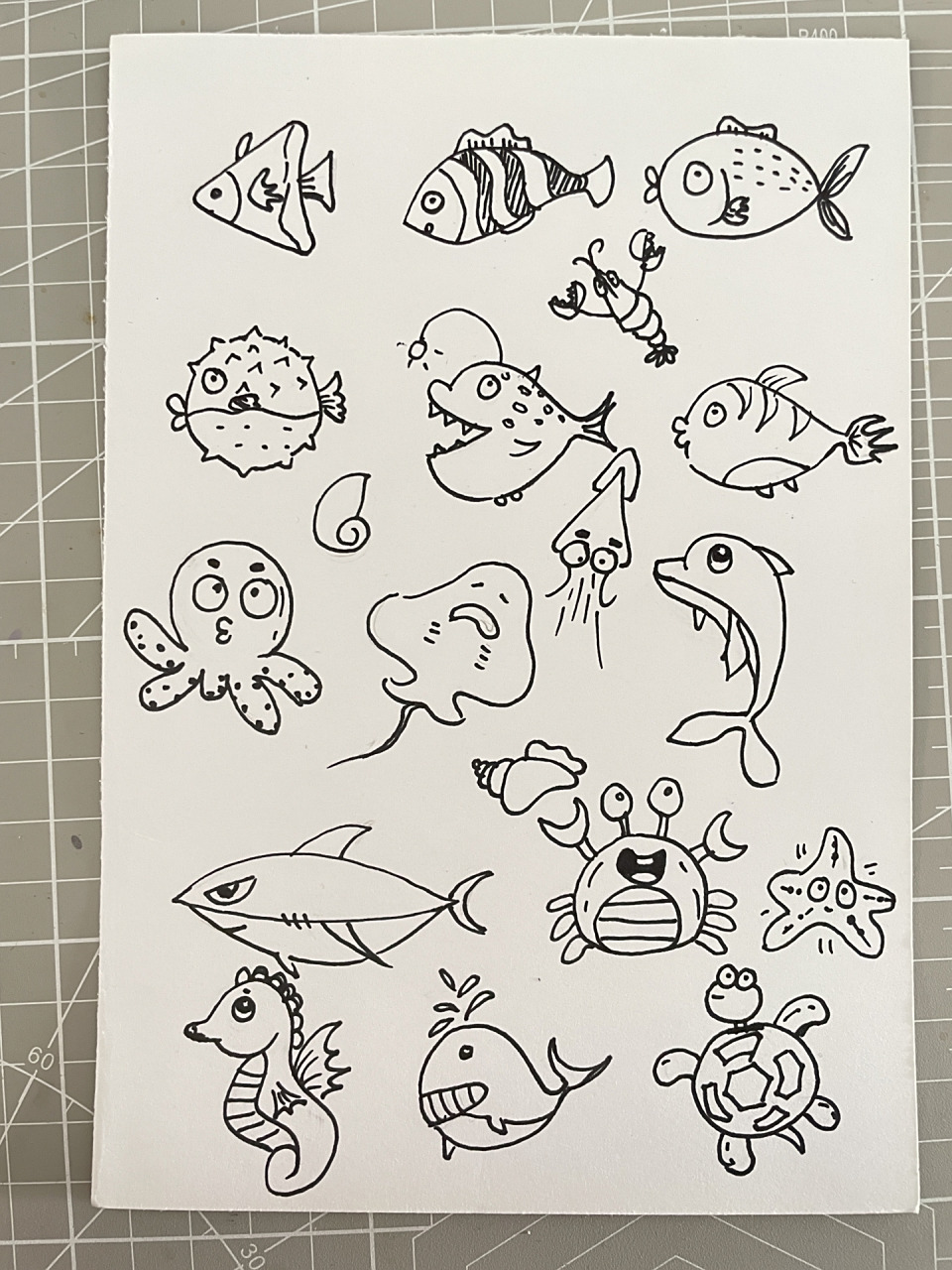 海底世界儿童简笔画素材大全