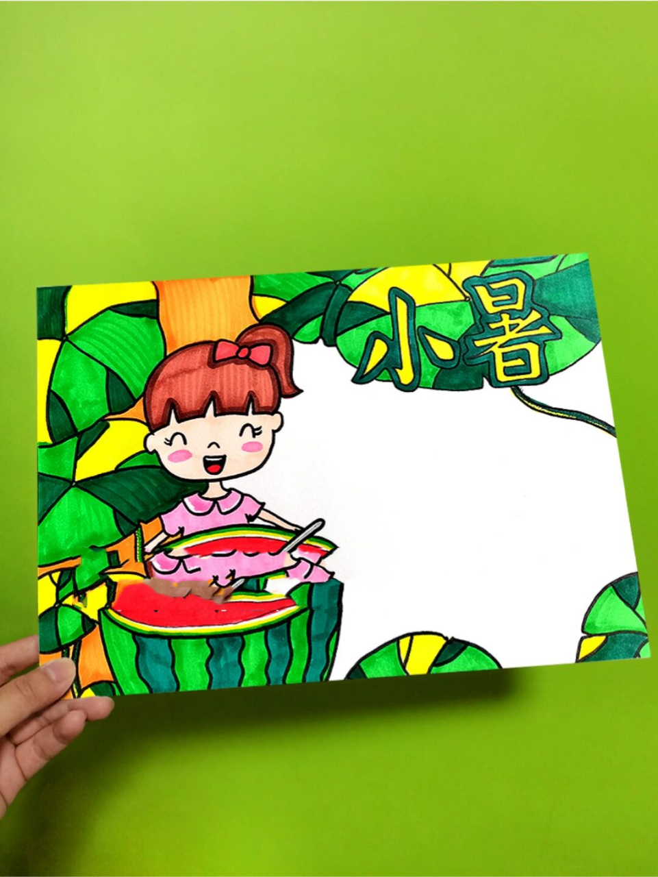 小暑-24节气手抄报模板 小暑-24节气手抄报模板