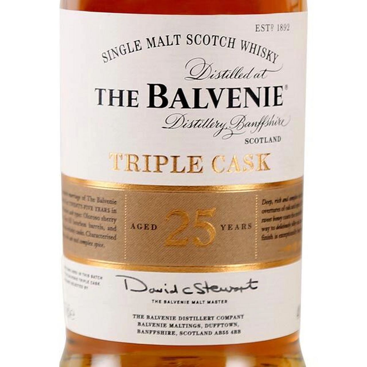 百富25年三桶单一麦芽苏格兰威士忌 the balvenie 25yo triple cask