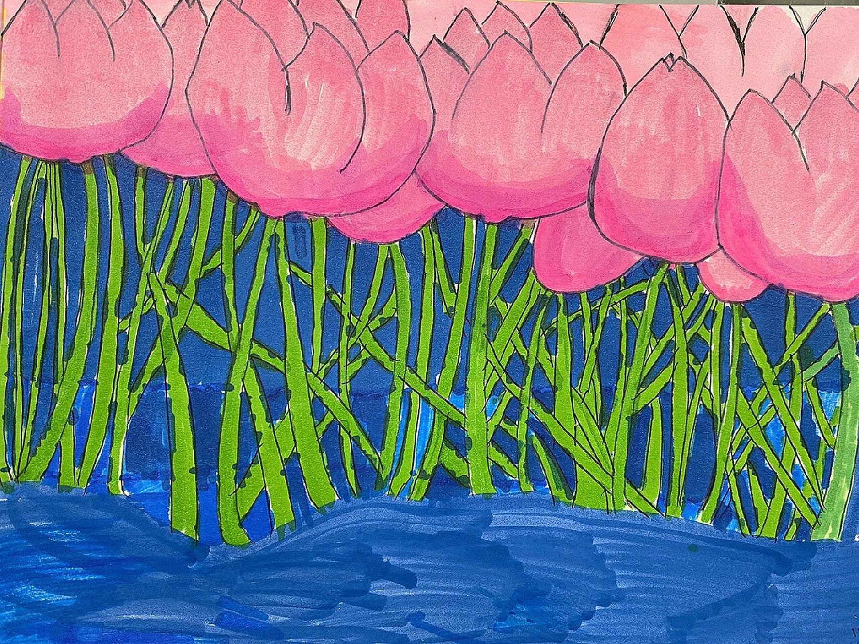 五年级美术《色彩的对比》优秀作业分享