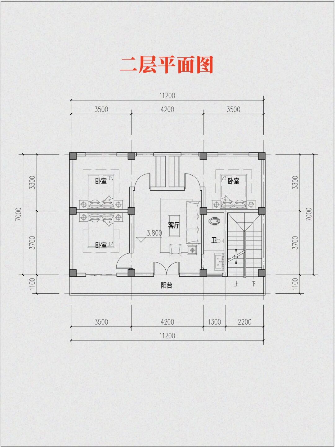 11米x12米平面图图片