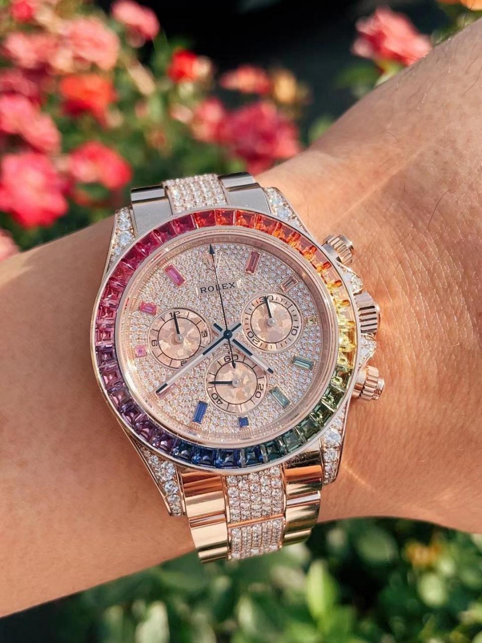 劳力士迪通拿原装钻116595,彩虹迪,21年全套附件