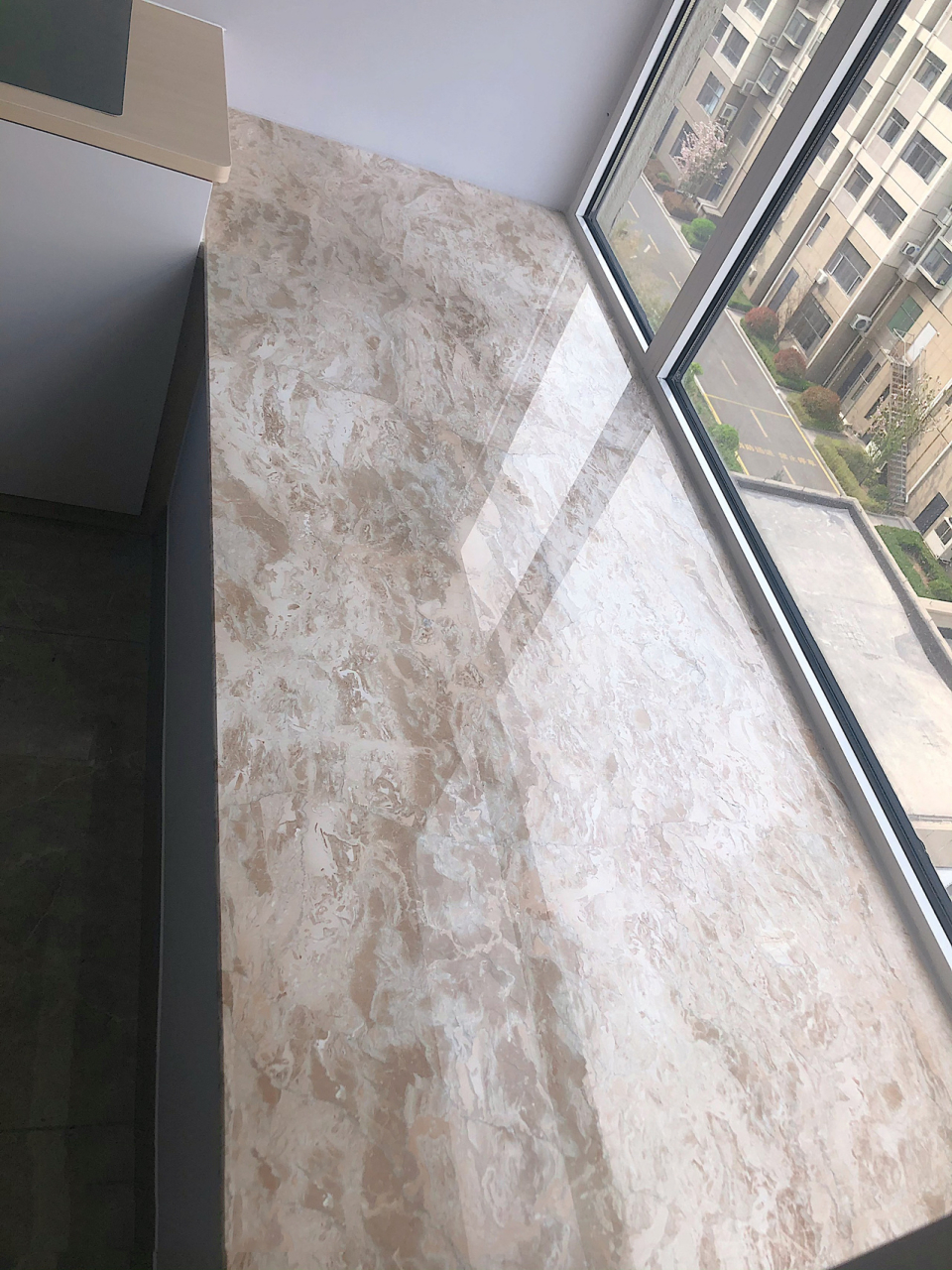 装修日记|我家的飘窗大理石台面美炸了!