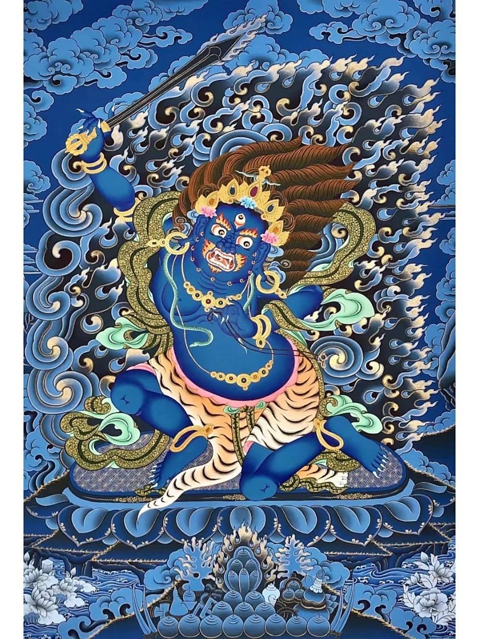 生肖鸡本命佛唐卡手机壁纸——不动明王 生肖鸡本命佛唐卡壁纸