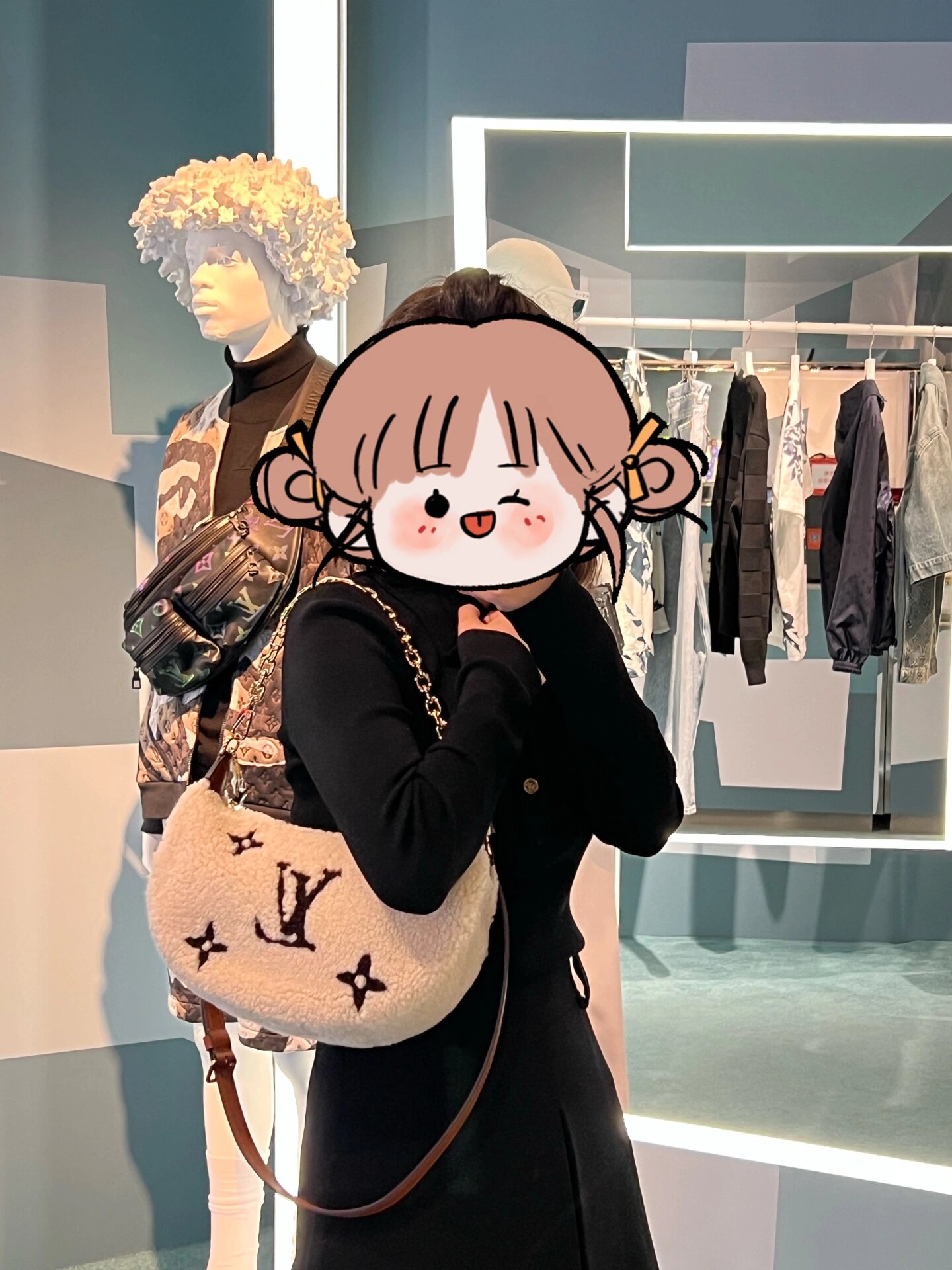 lv羊羔毛新款可爱包