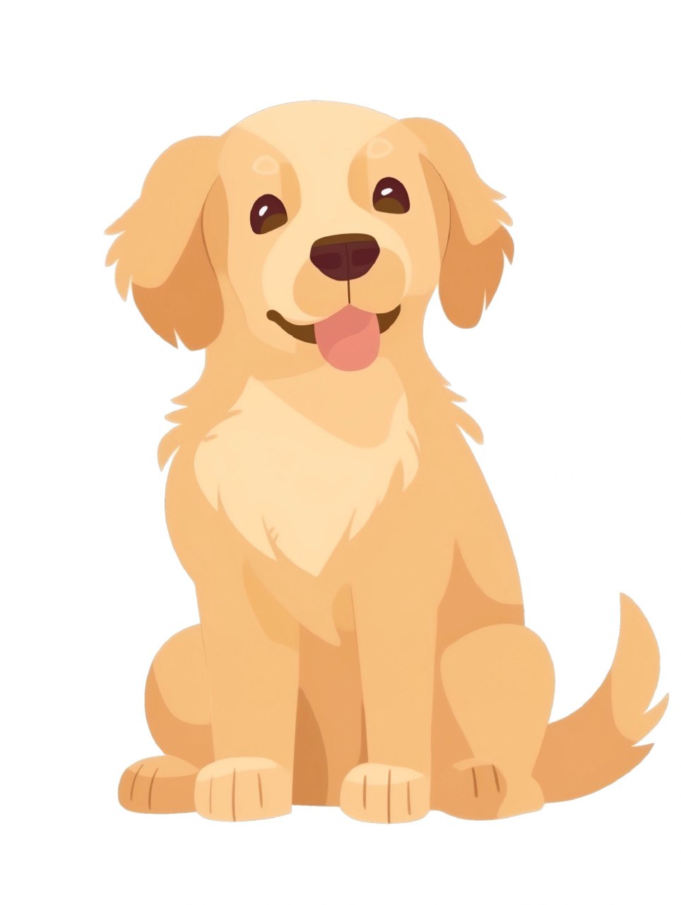 卡通素材|金毛 免抠图 透明底 20个图案