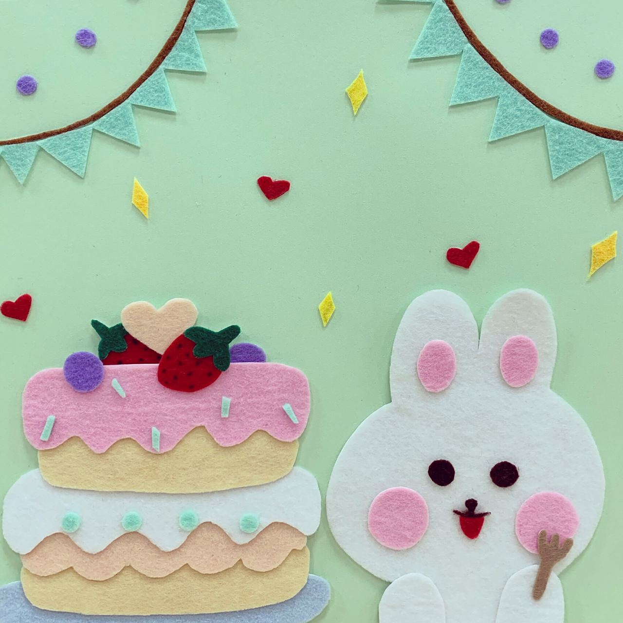 幼儿师范|学生作品-布贴画 幼儿师范|学生作业-布贴画