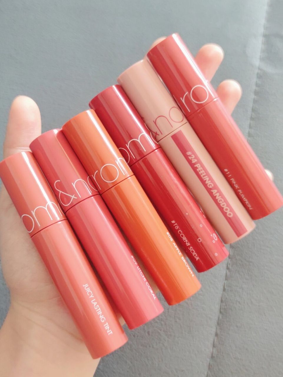 最近入了6支romand果汁唇釉!