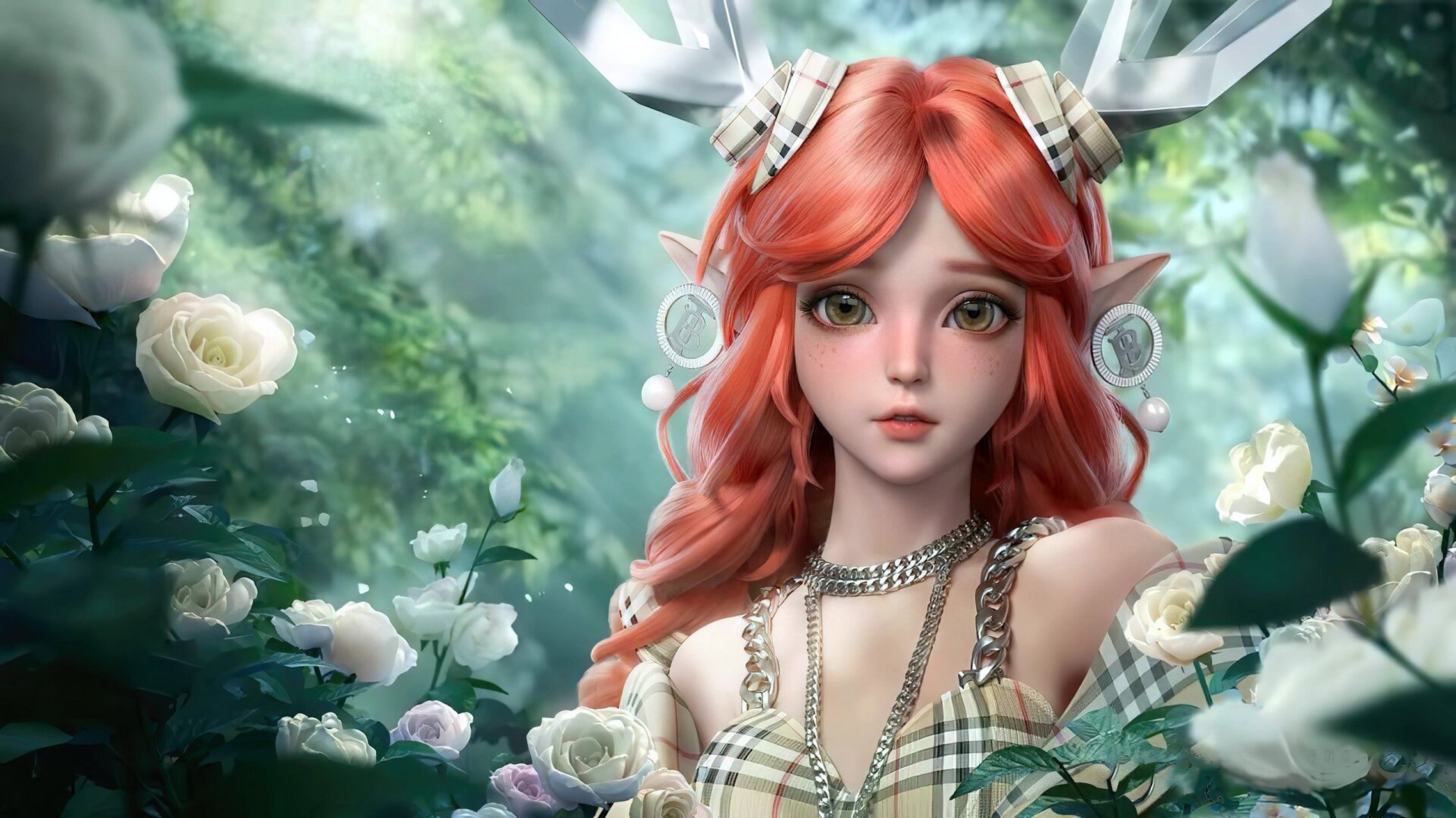 树林是红色,小山是绿色,你猜小鹿是什么颜色?