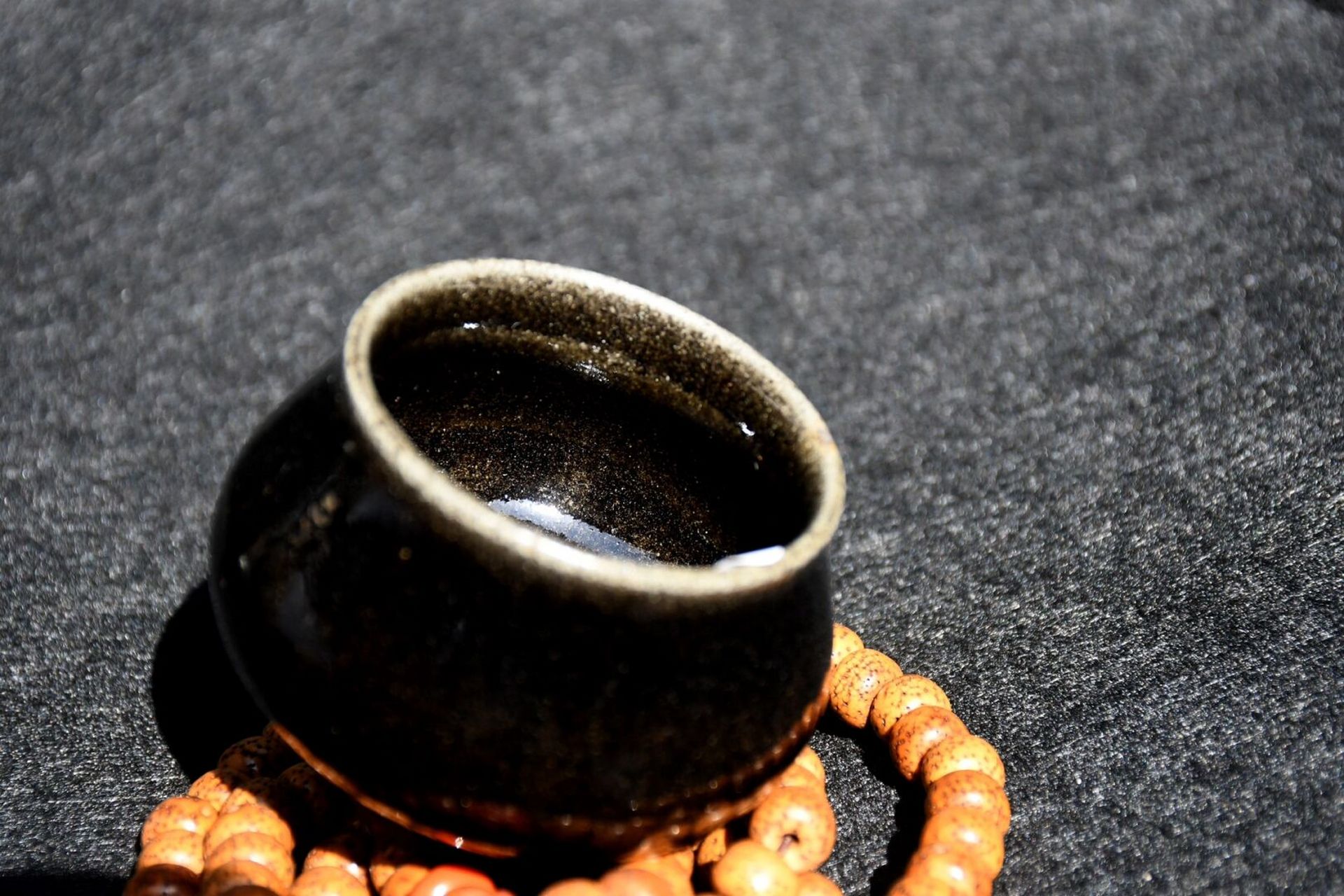 龙窑柴烧建盏《乌金佛肚》 乌金·佛肚#柴烧建盏