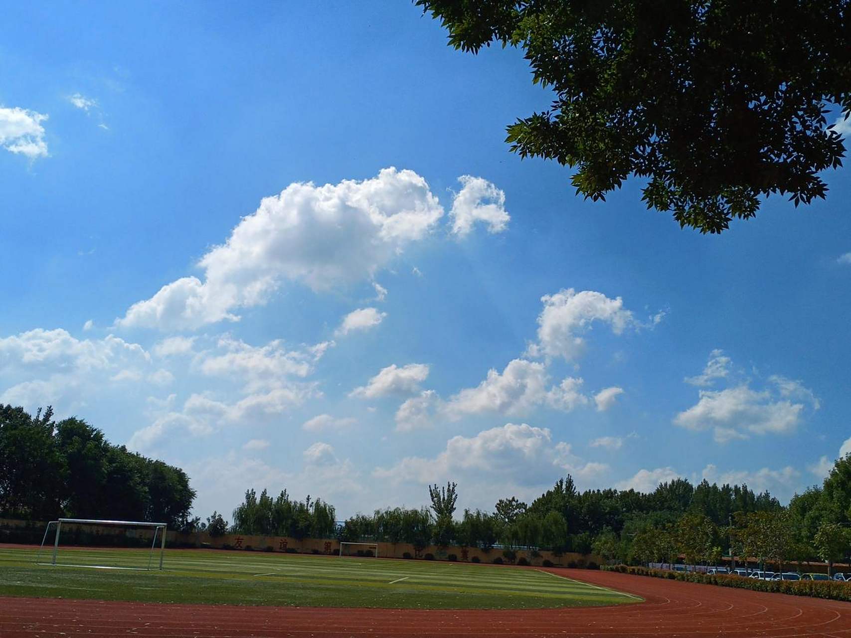 中午的校园相比于早晨呈现出一种完全不同的气氛.