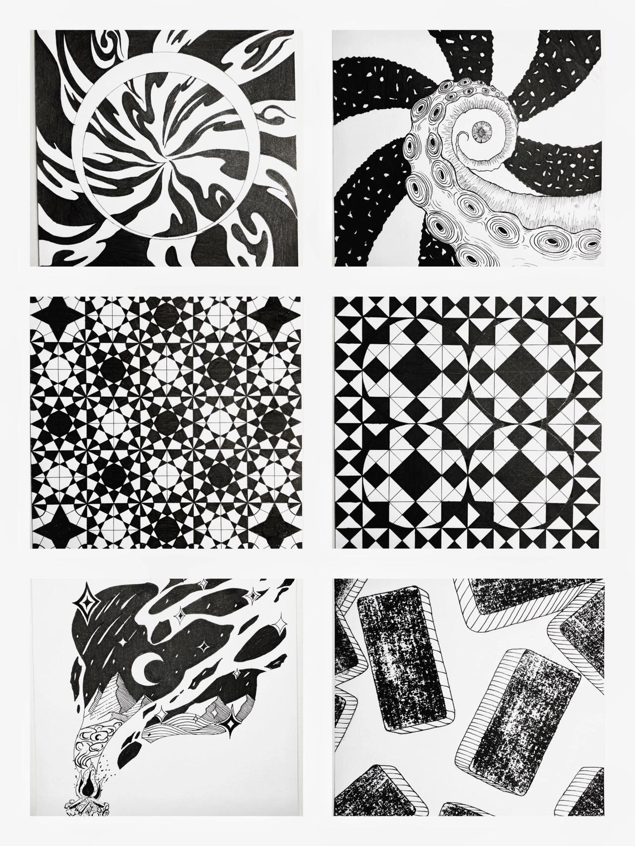 视觉传达设计黑白点线面设计作业(三)97