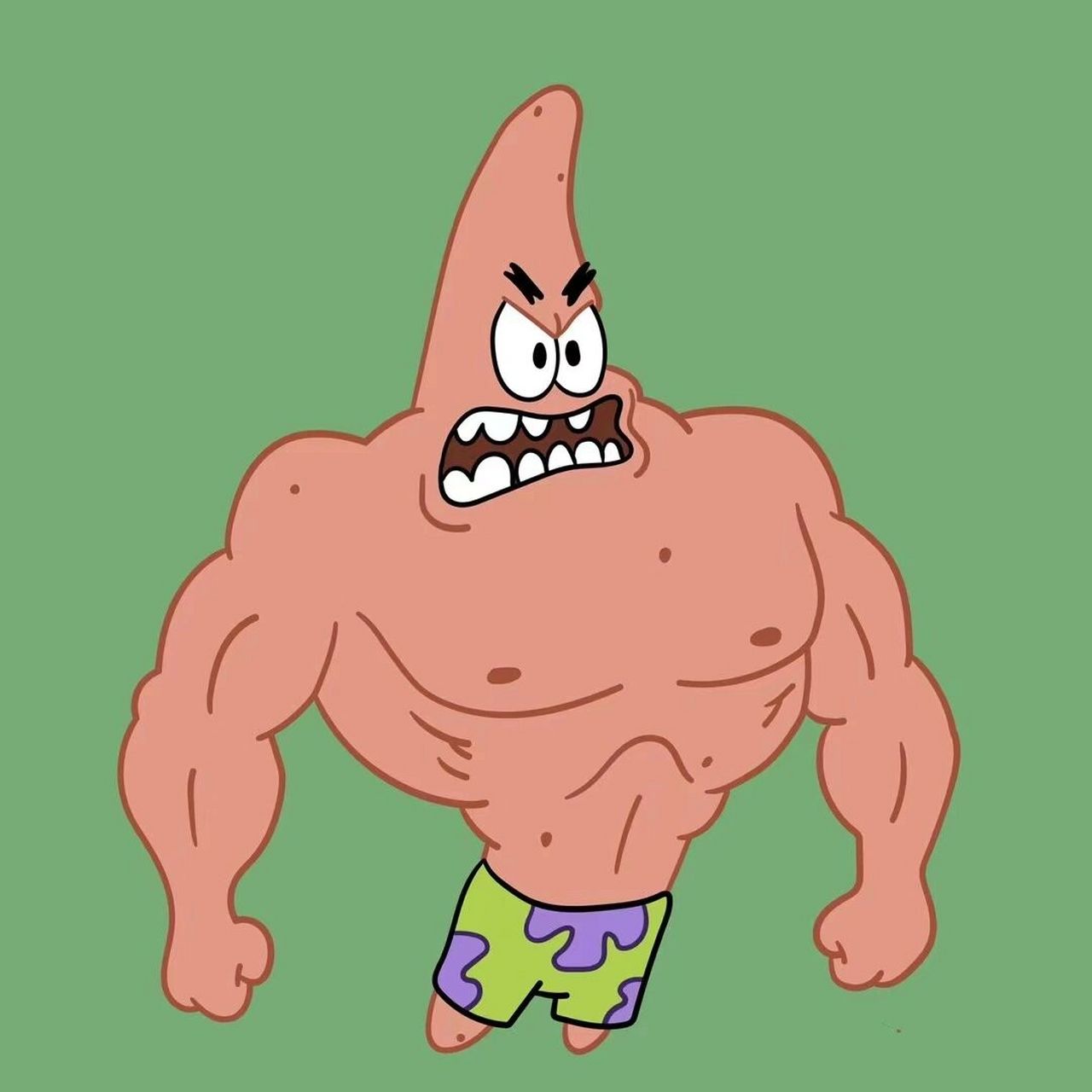 搞笑头像大分享!海绵宝宝系列 谁能拒绝有肌肉的海绵宝宝全村图!