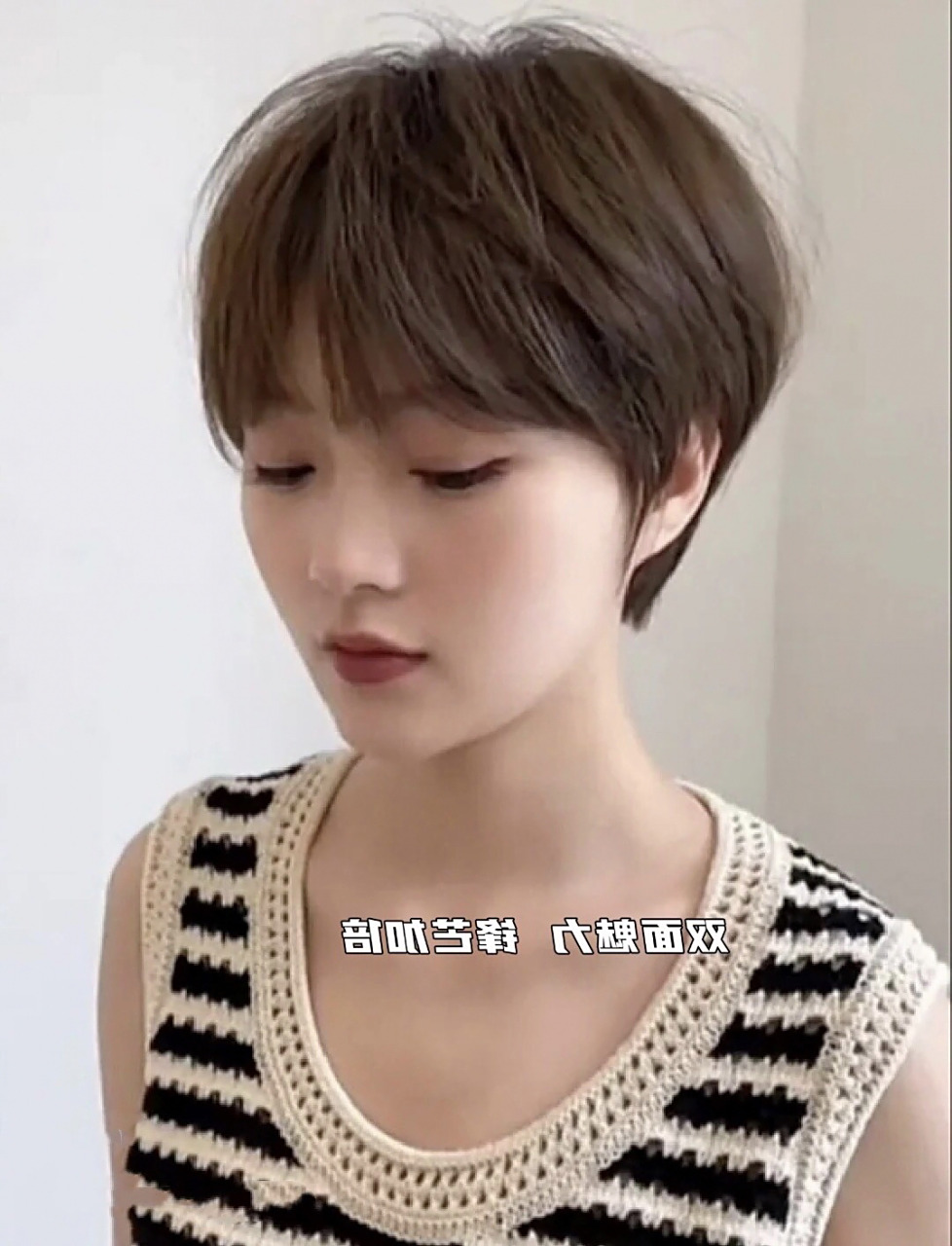 清新甜美日系学生短发小圆脸必备短发 女生短发这几年可谓是女生最