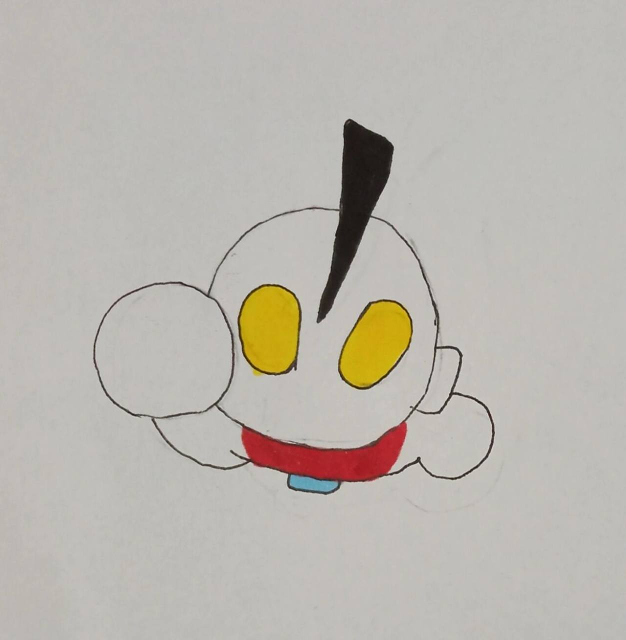 临摹  简笔画 小奥特曼