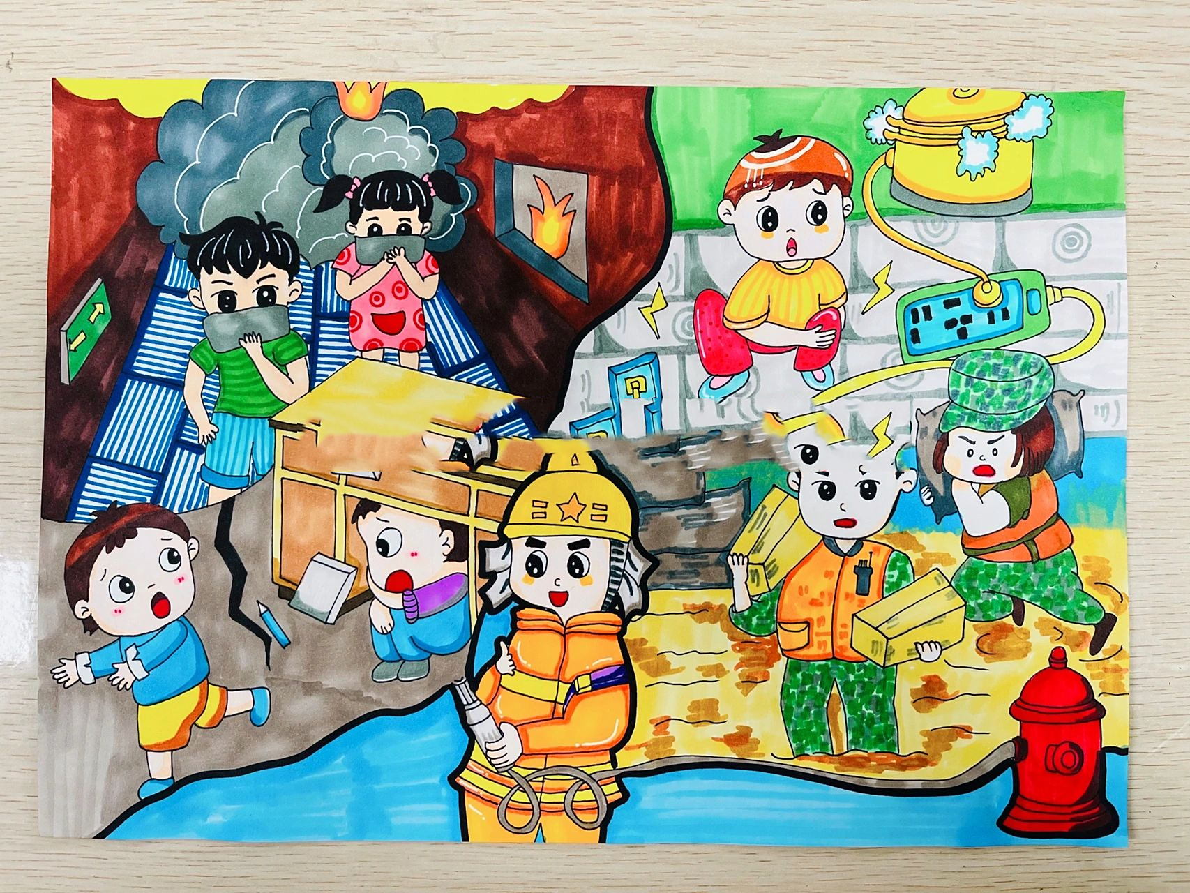 《童心绘安全》主题绘画 防灾减灾,抗震救灾,安全生产,防汛防台,应急