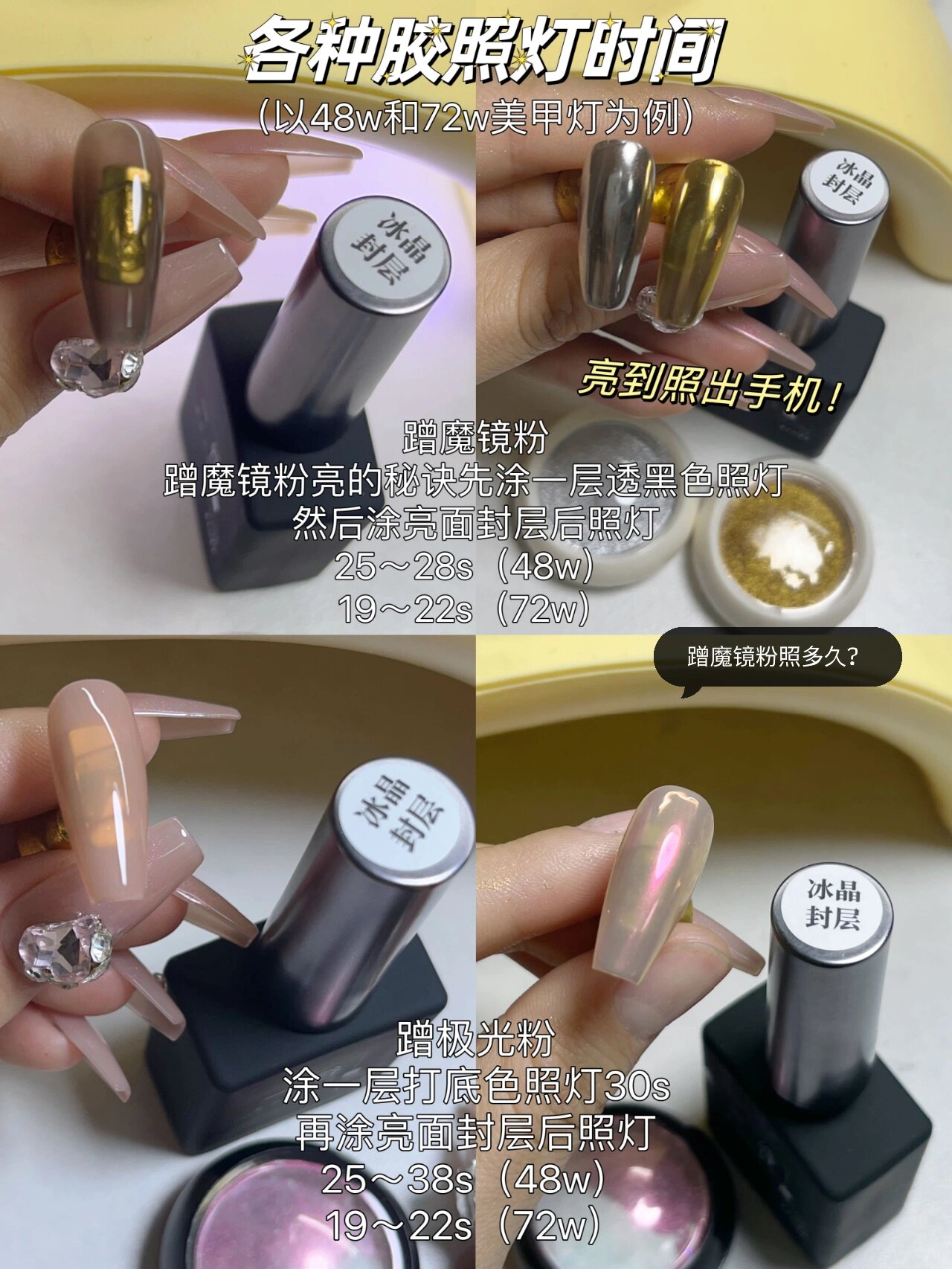 照灯时间总结98美甲光疗机烤灯多少瓦推荐