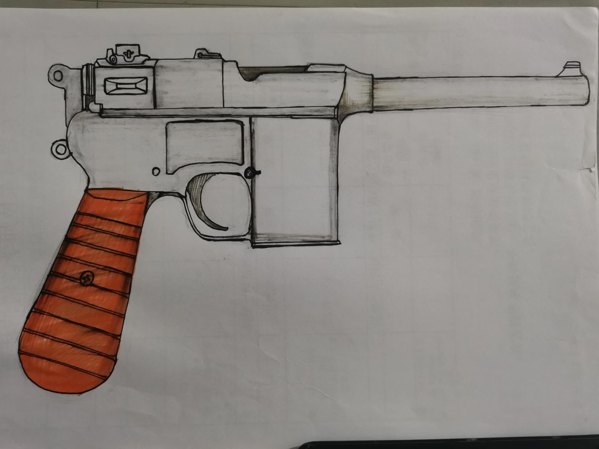 驳壳枪手绘,一代经典@阿火师兄的动态