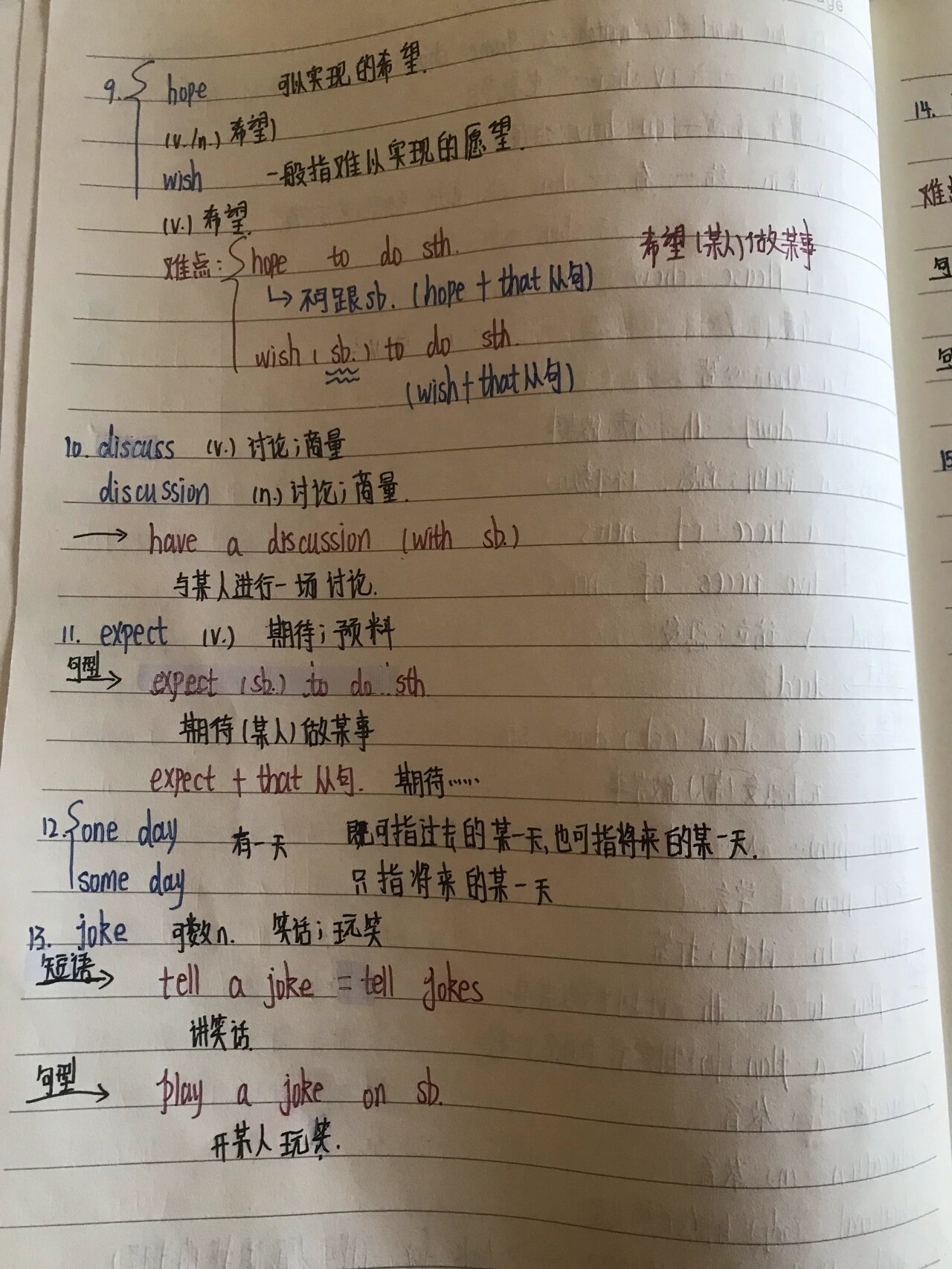 八年级上册第五单元英语笔记