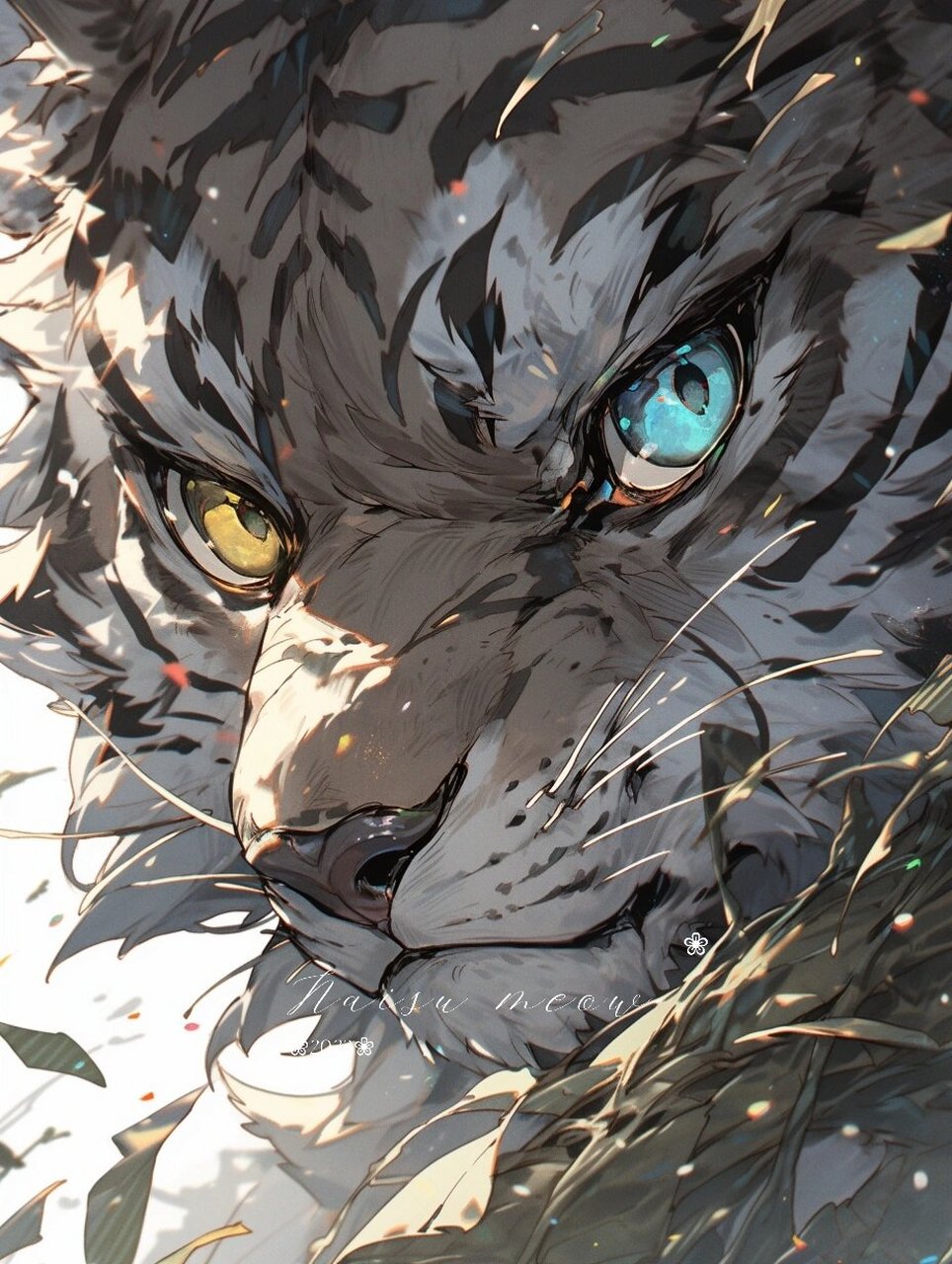 萤森之王|靓帅白虎高清兽设furry头像 90漂亮帅气的白虎真的好好看