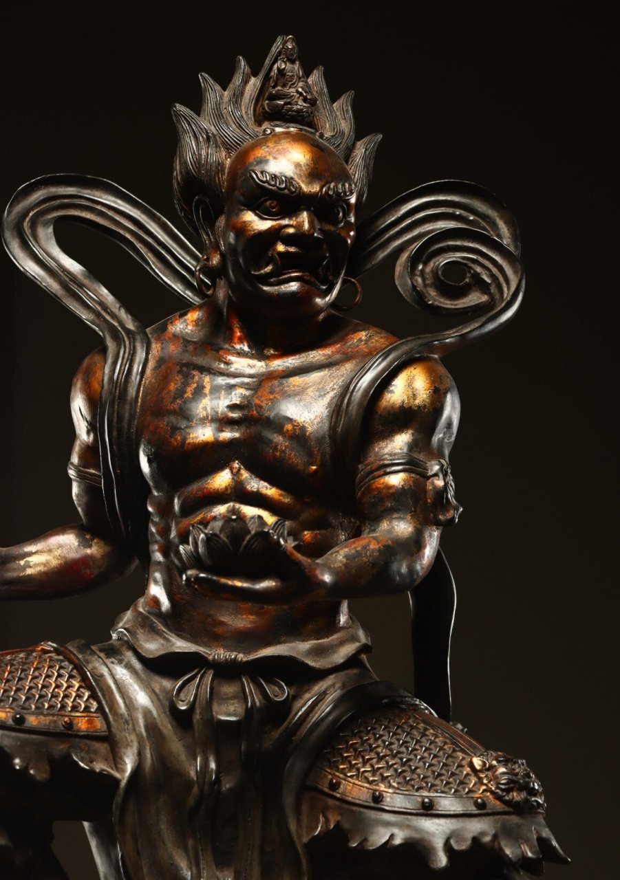 面然大士 铜鎏金【面然大士 】 面然大士也叫乌尤菩萨 造型古朴 威严