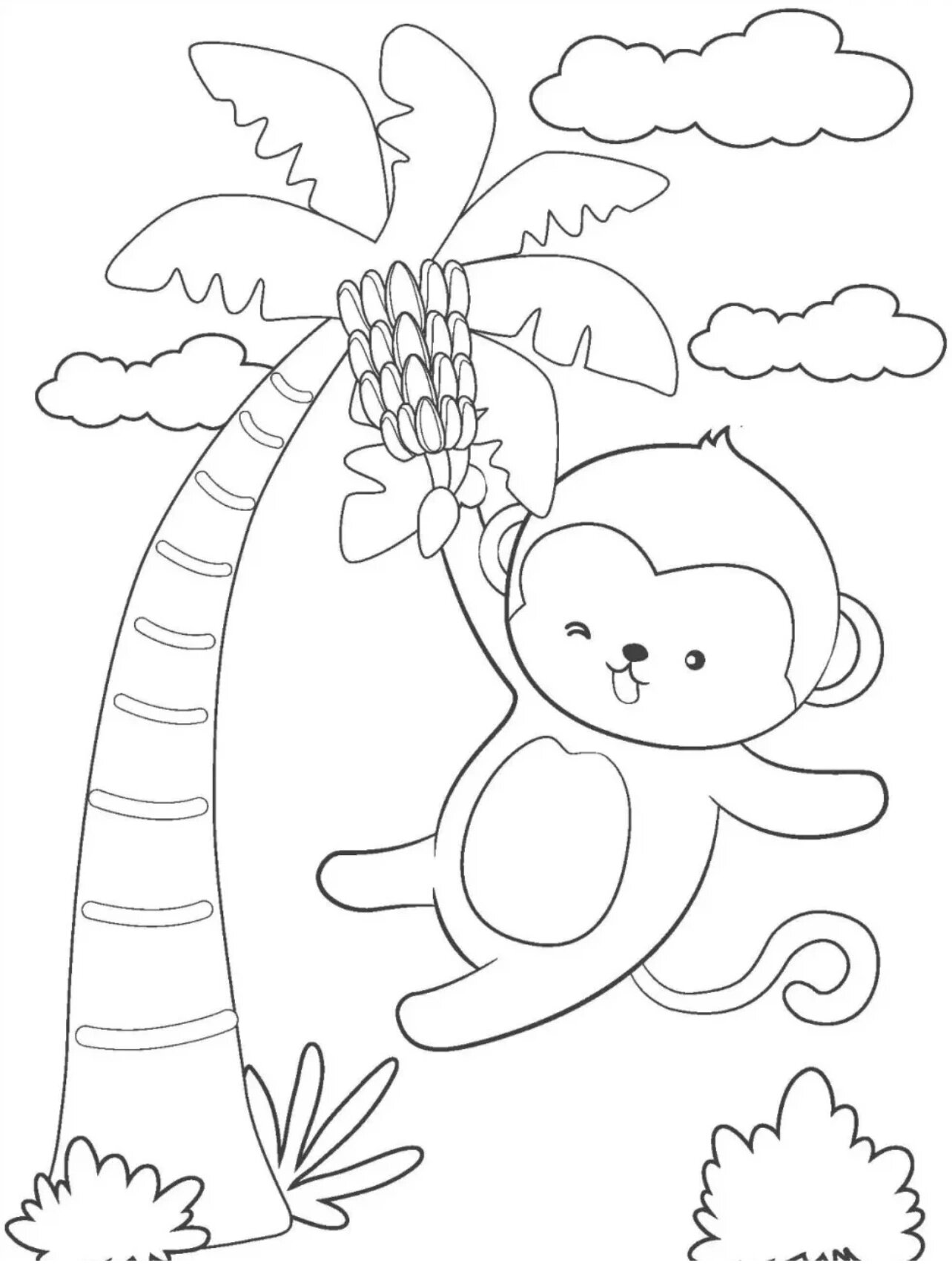 动物涂色简笔画