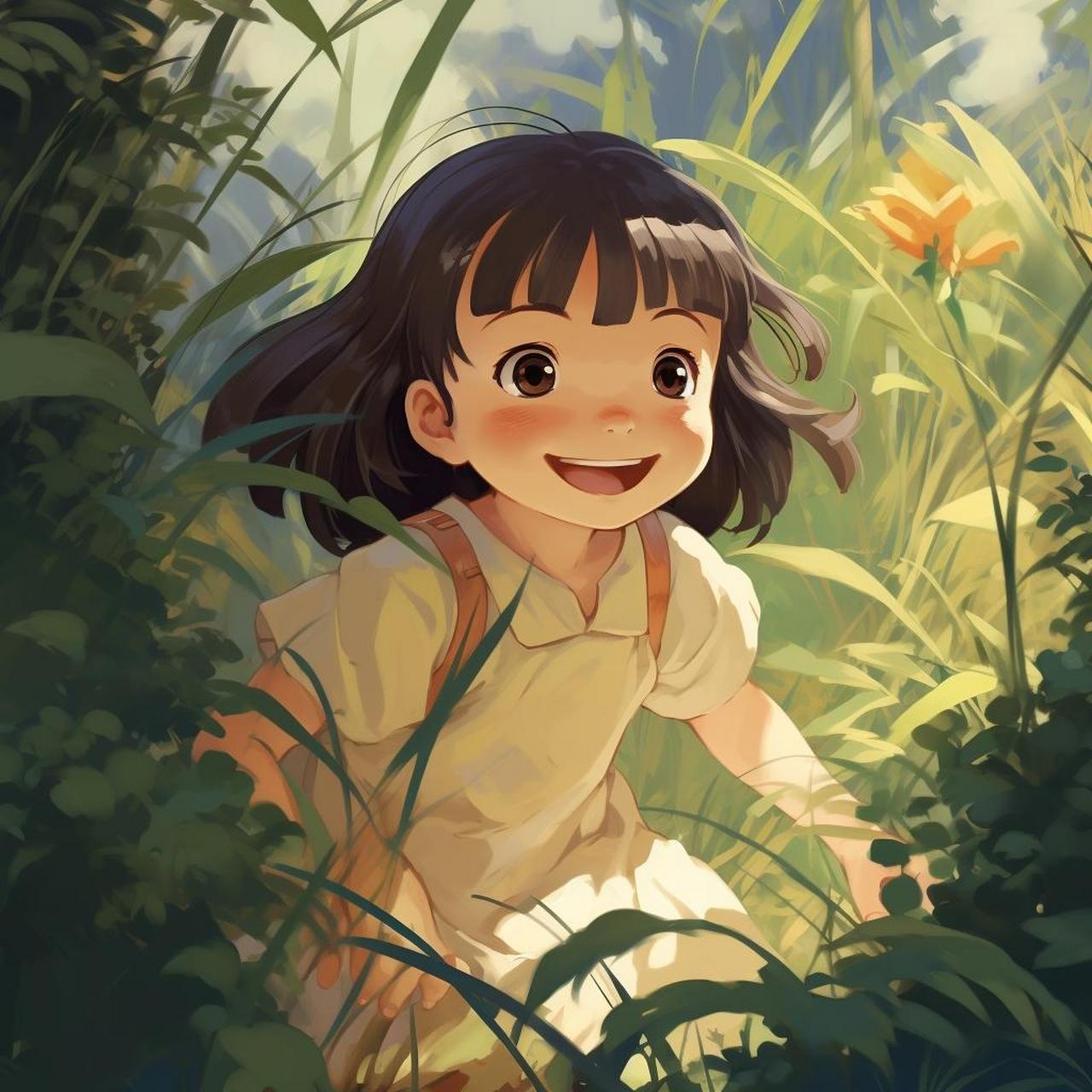 ai绘画 我又来送图啦 宫崎骏风格的小女孩组图动漫少女
