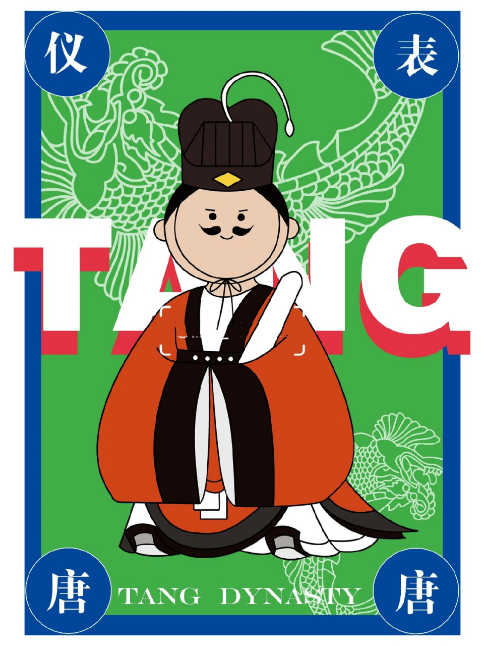 仪表唐唐‖唐朝男子服饰图鉴      1皇帝朝服 2男子朝服 3男子胡服 4