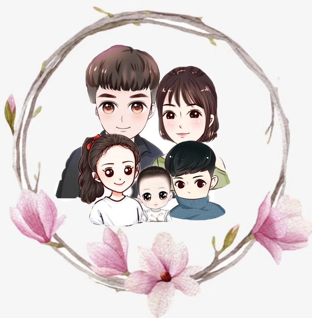 你要的五口之家头像来喽?