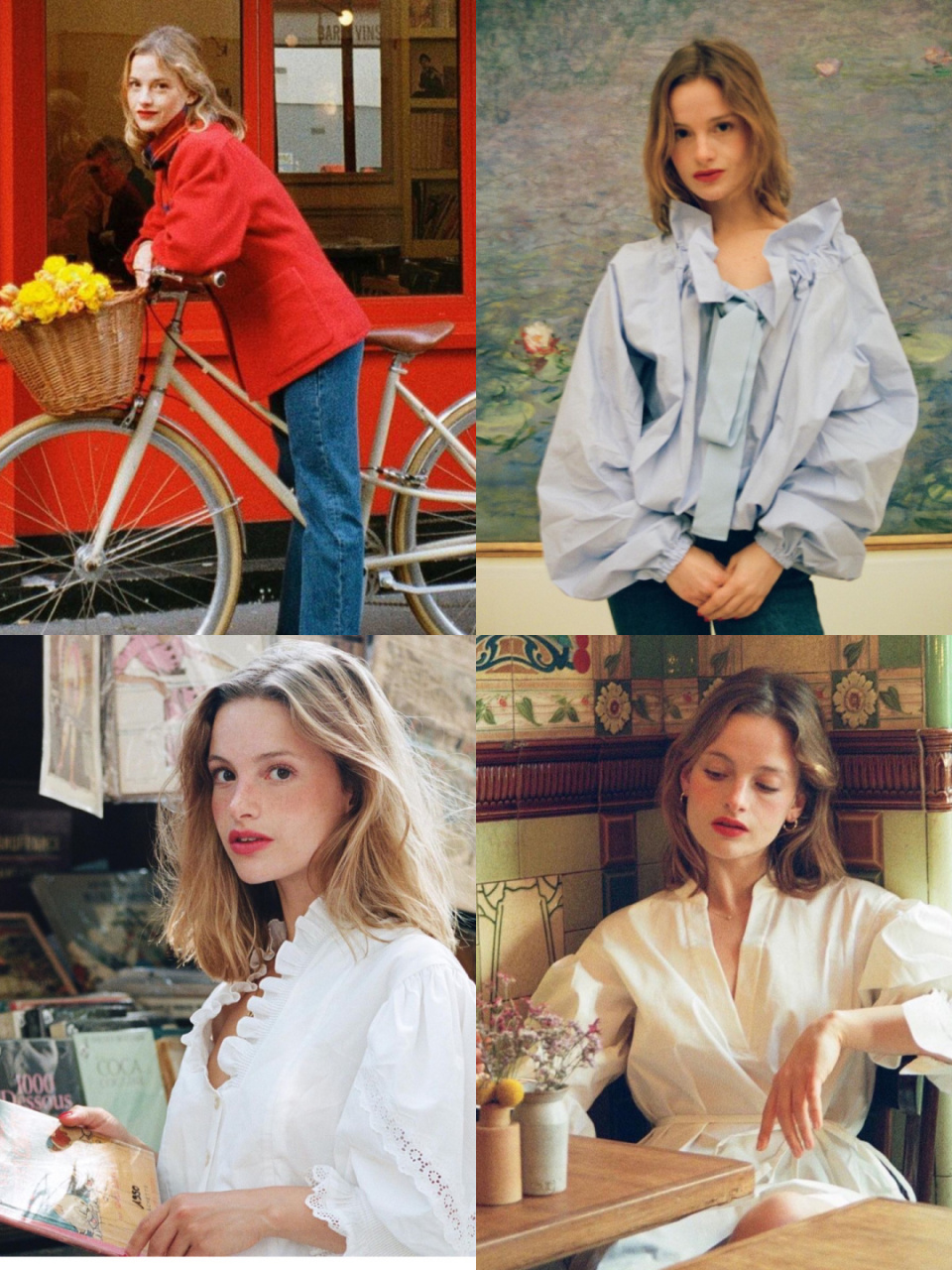 法国博主camilleyolaine穿搭合集,复古法式风情!