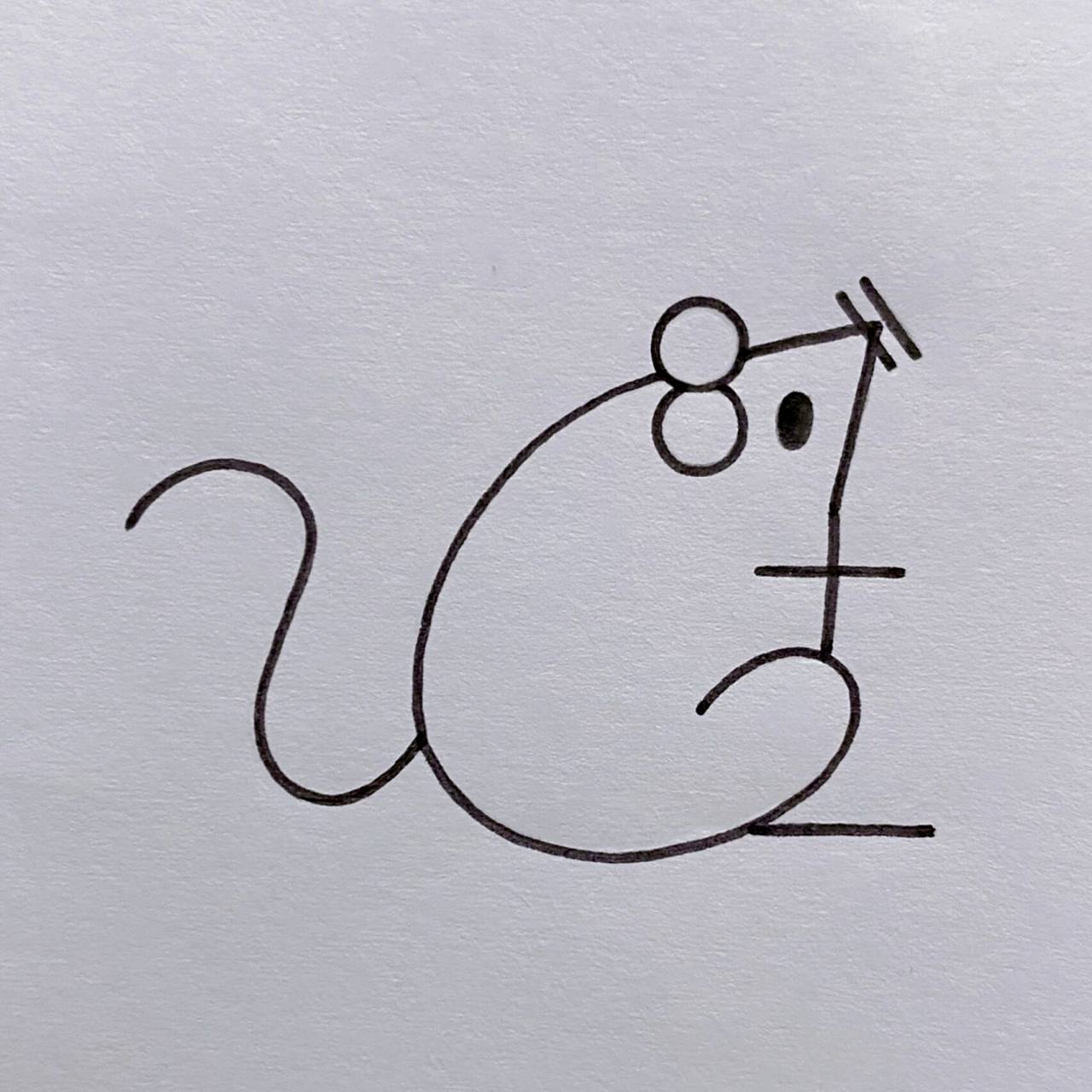 小老鼠简笔画教程
