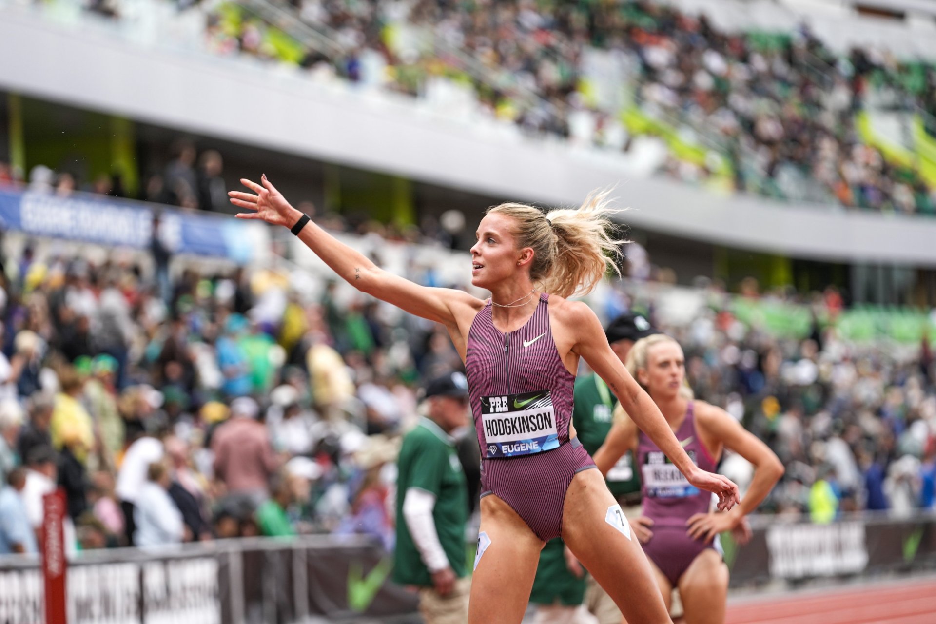 2024钻石联赛尤金站女子800米,英国选手霍奇金森 (keely hodgkinson)1