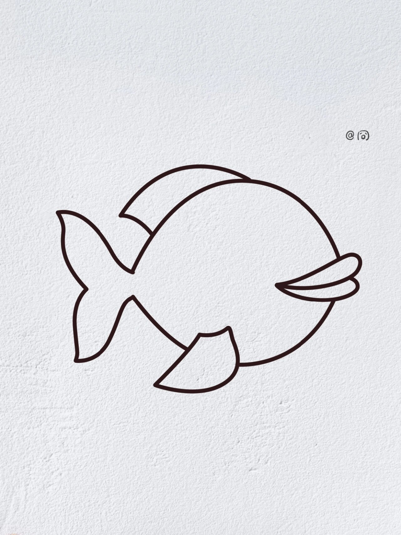 动物简笔画之可爱的小鱼(内附过程图)