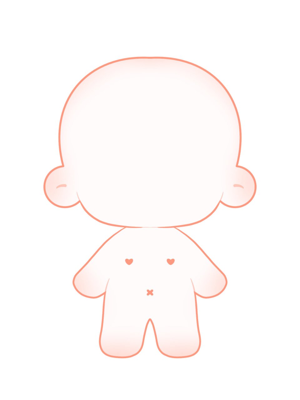 无偿娃体丨身体裸娃画稿 棉花娃娃娃体 无偿娃体,93私用93商用