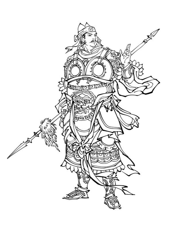 古今兵将白描 传统线描人物画