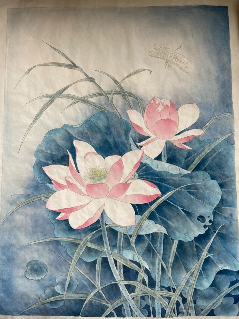 工笔画临摹  荷花