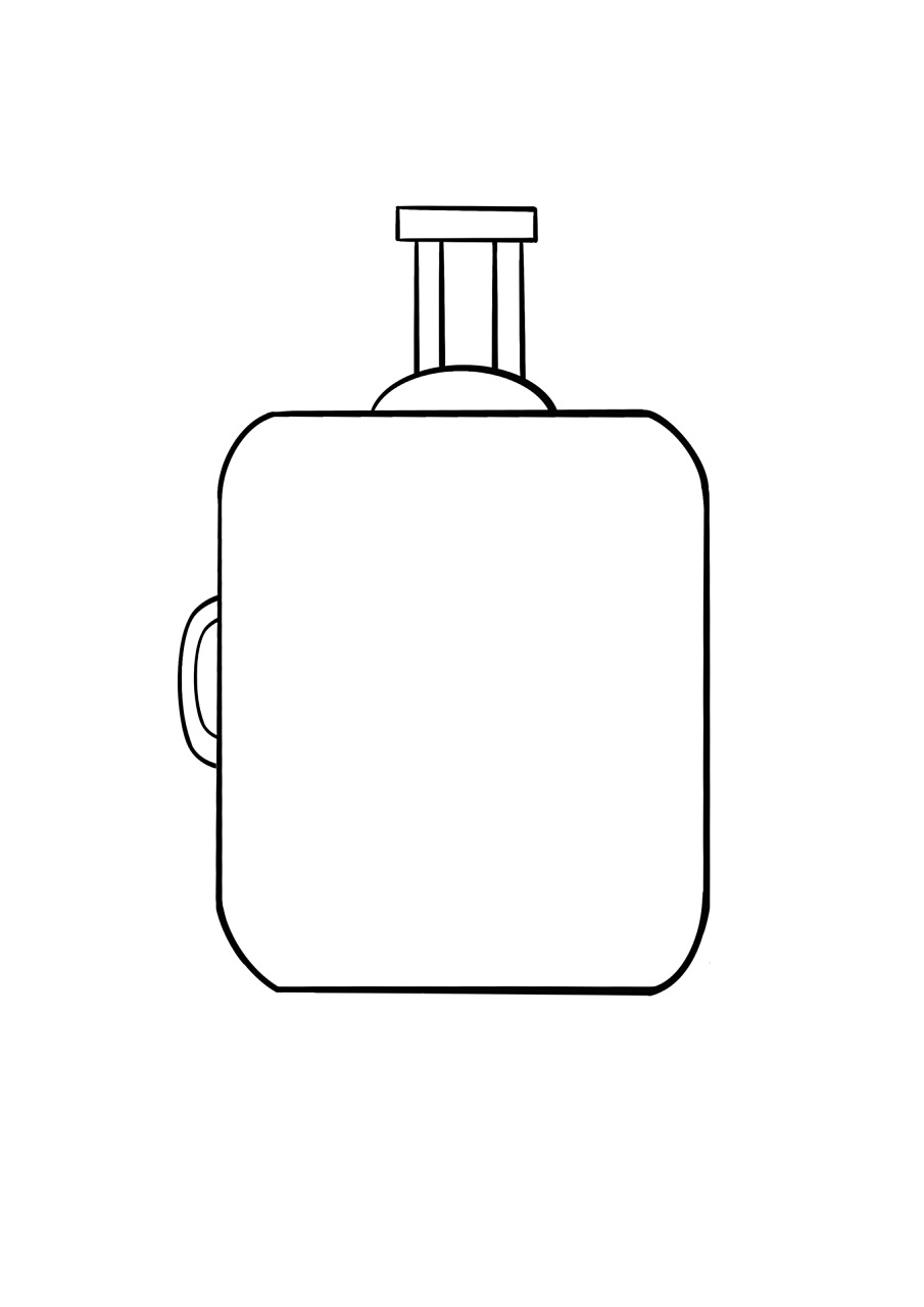 简笔画教程分享 行李箱