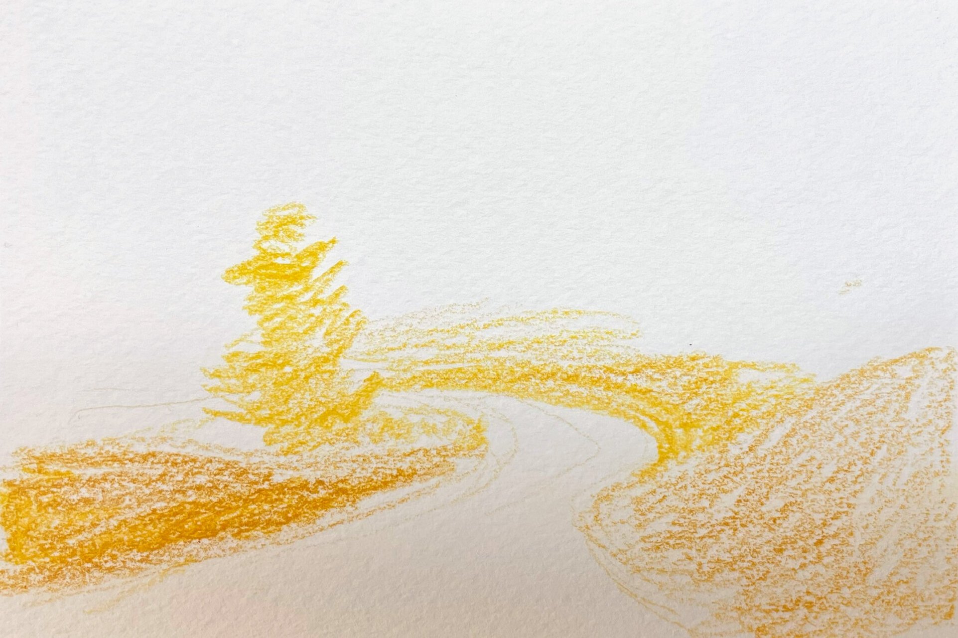 彩铅小画/秋天的小路