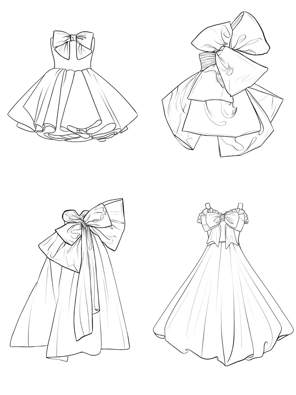 服装设计款式图线稿|96合集