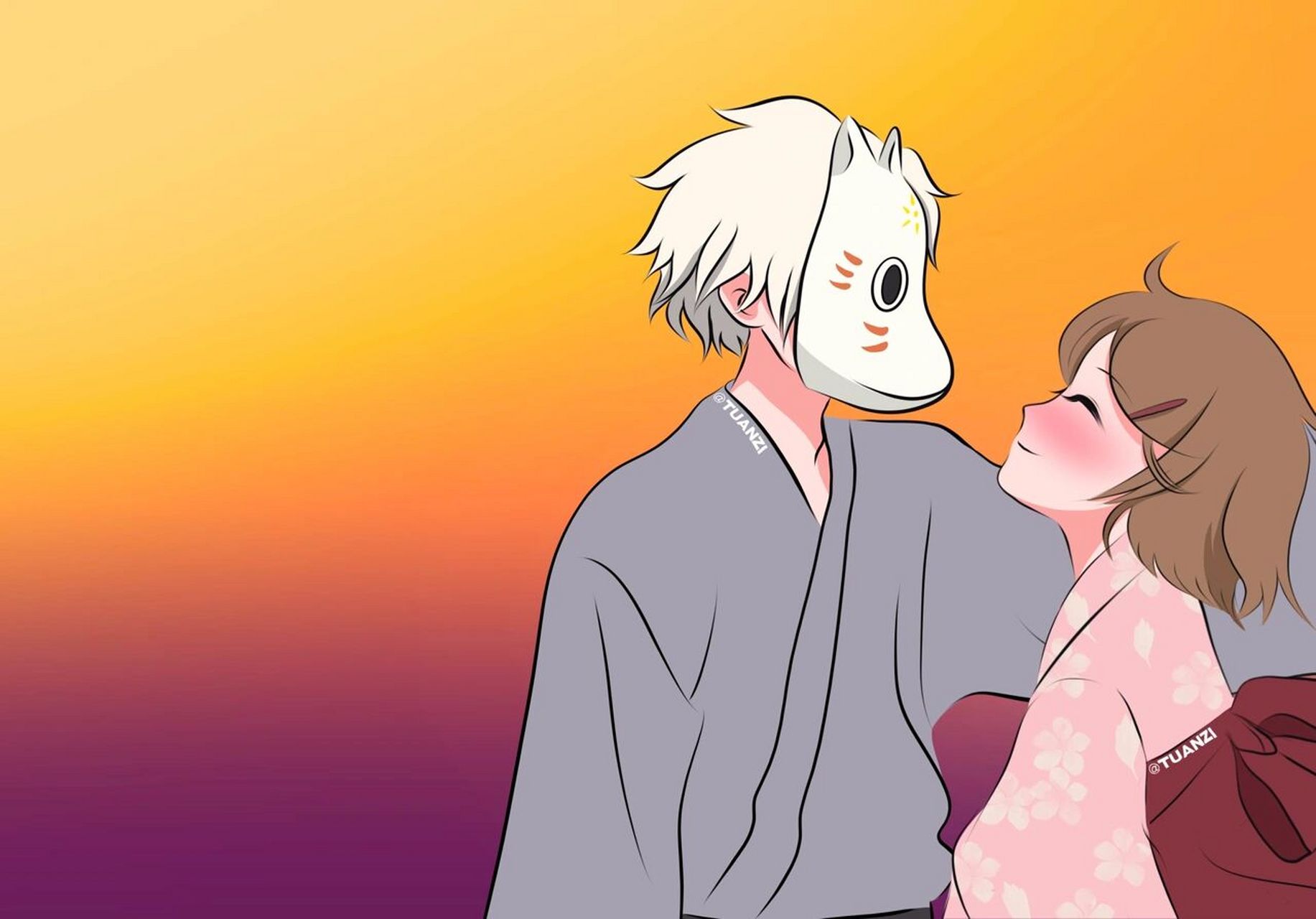 日更卡 #卡通头像# #手绘头像# #萤火之森# #情头# #动漫头像# #动漫