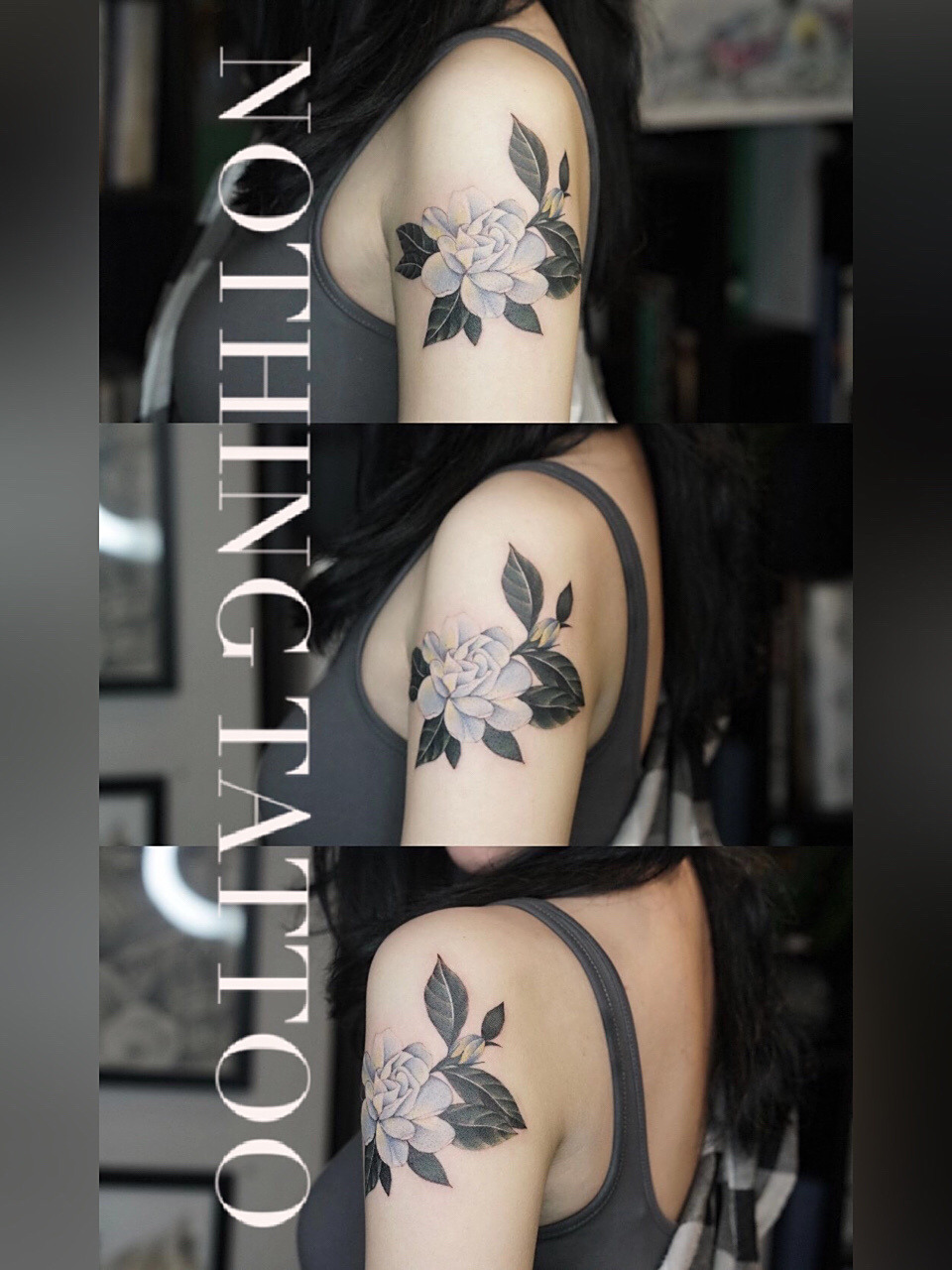 栀子花|原创纹身 女生纹身 花臂 原创新作品 栀子花.